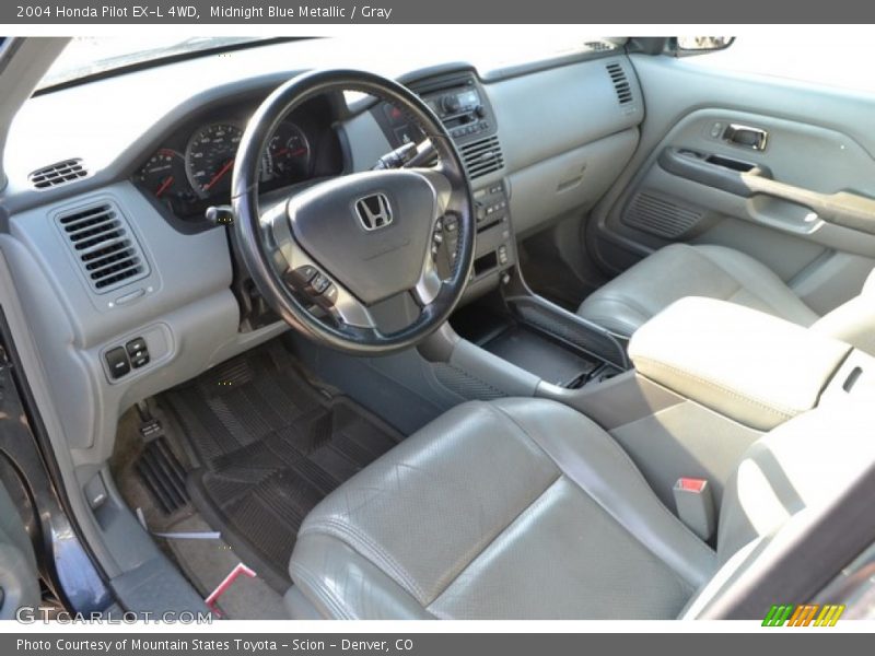 Midnight Blue Metallic / Gray 2004 Honda Pilot EX-L 4WD