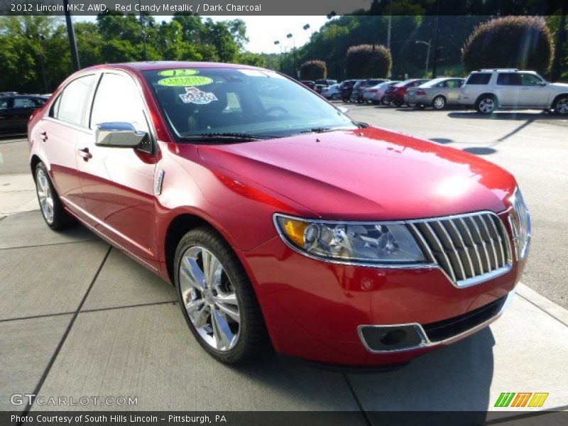 Red Candy Metallic / Dark Charcoal 2012 Lincoln MKZ AWD