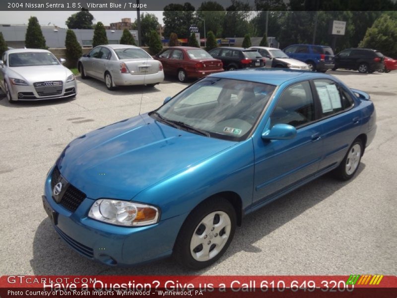 Vibrant Blue / Taupe 2004 Nissan Sentra 1.8 S