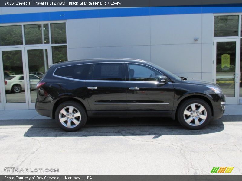 Black Granite Metallic / Ebony 2015 Chevrolet Traverse LTZ AWD