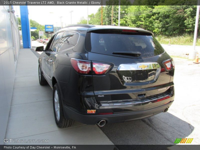 Black Granite Metallic / Ebony 2015 Chevrolet Traverse LTZ AWD