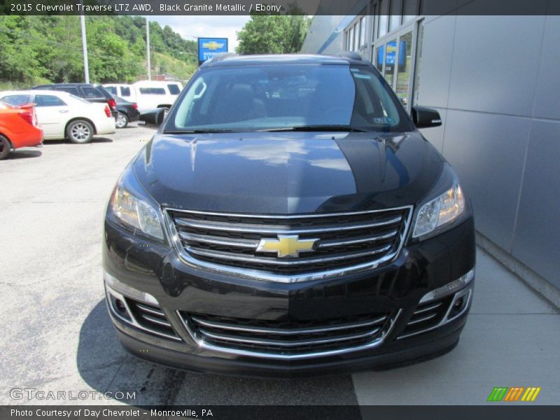 Black Granite Metallic / Ebony 2015 Chevrolet Traverse LTZ AWD