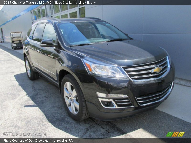 Black Granite Metallic / Ebony 2015 Chevrolet Traverse LTZ AWD