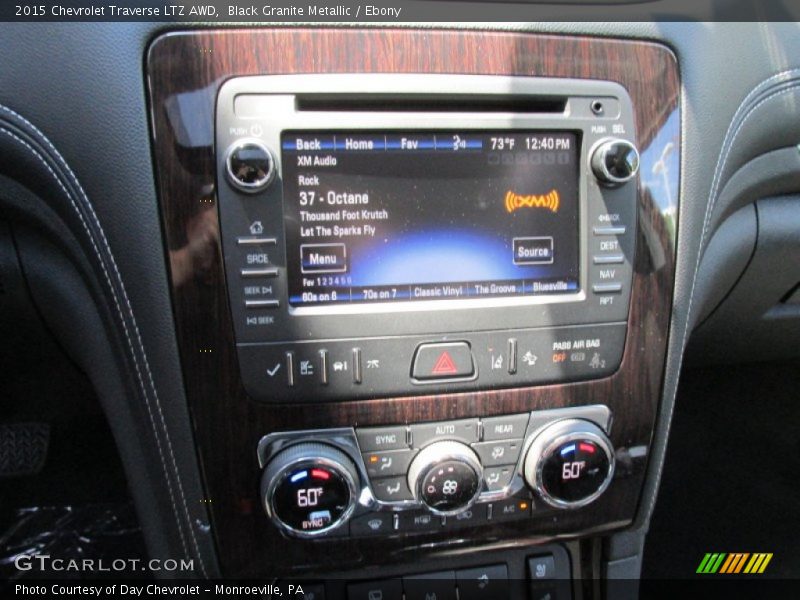 Black Granite Metallic / Ebony 2015 Chevrolet Traverse LTZ AWD