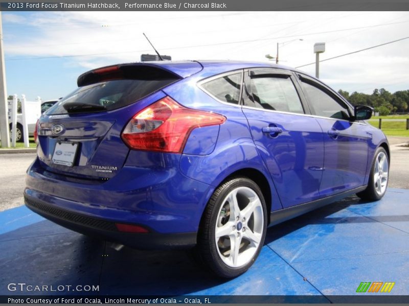 Performance Blue / Charcoal Black 2013 Ford Focus Titanium Hatchback