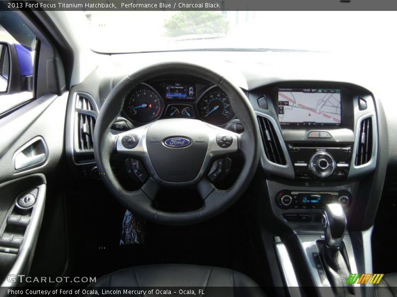 Performance Blue / Charcoal Black 2013 Ford Focus Titanium Hatchback