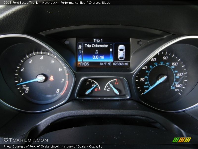 Performance Blue / Charcoal Black 2013 Ford Focus Titanium Hatchback