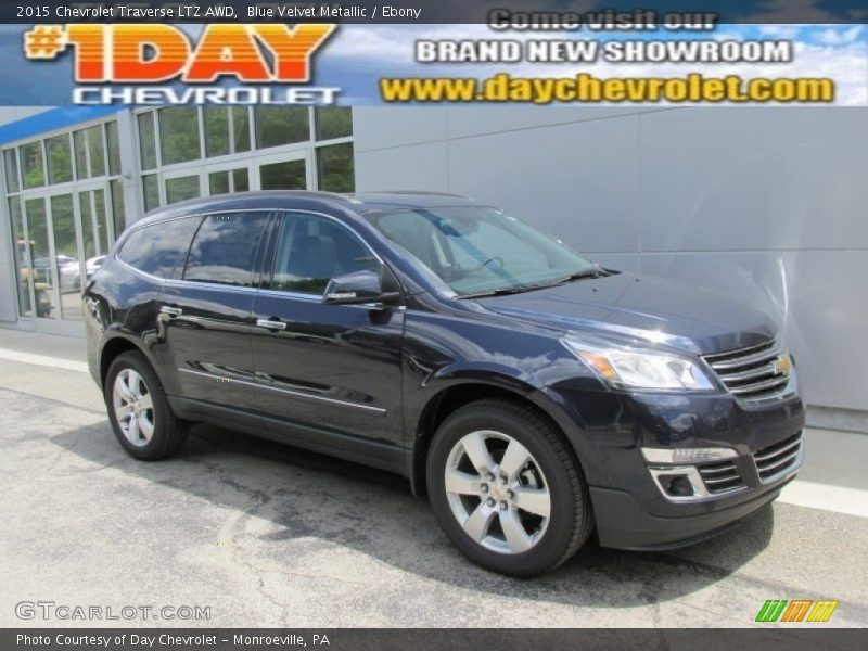 Blue Velvet Metallic / Ebony 2015 Chevrolet Traverse LTZ AWD