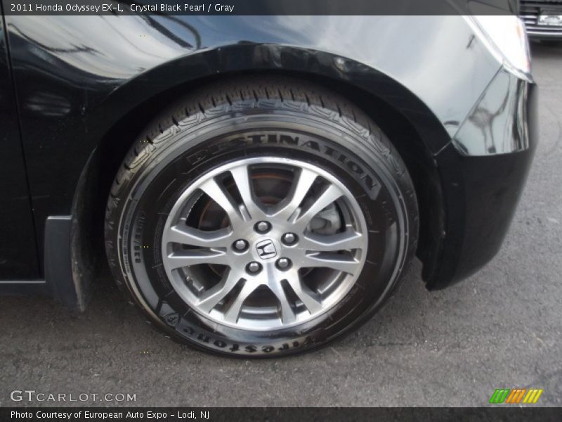 Crystal Black Pearl / Gray 2011 Honda Odyssey EX-L
