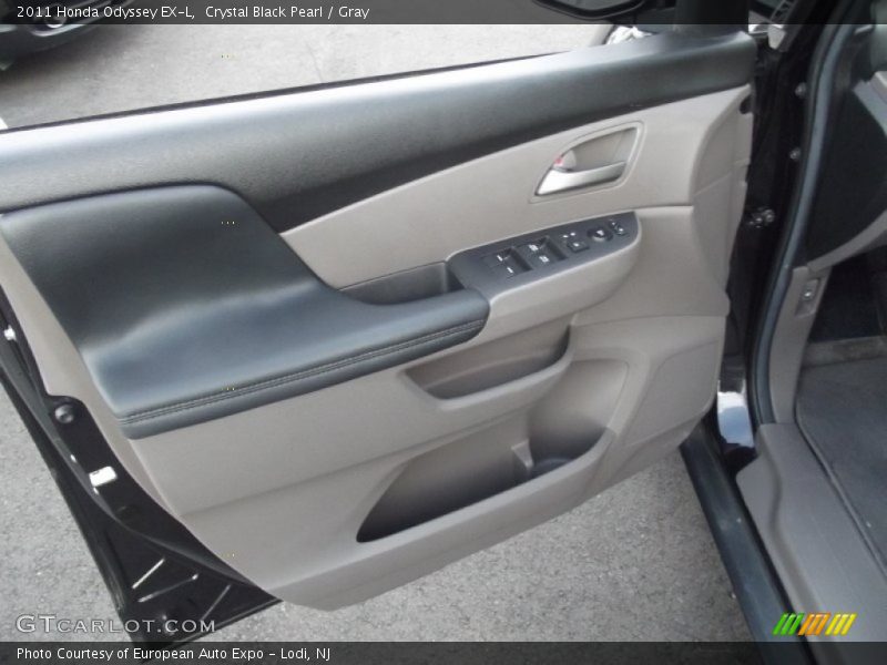 Crystal Black Pearl / Gray 2011 Honda Odyssey EX-L