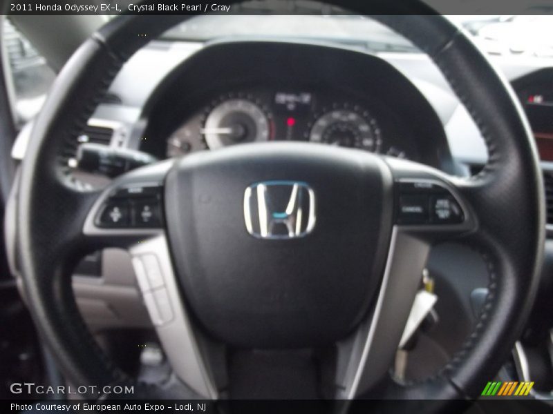 Crystal Black Pearl / Gray 2011 Honda Odyssey EX-L