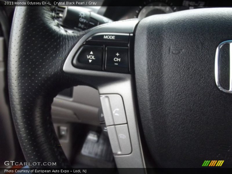 Crystal Black Pearl / Gray 2011 Honda Odyssey EX-L