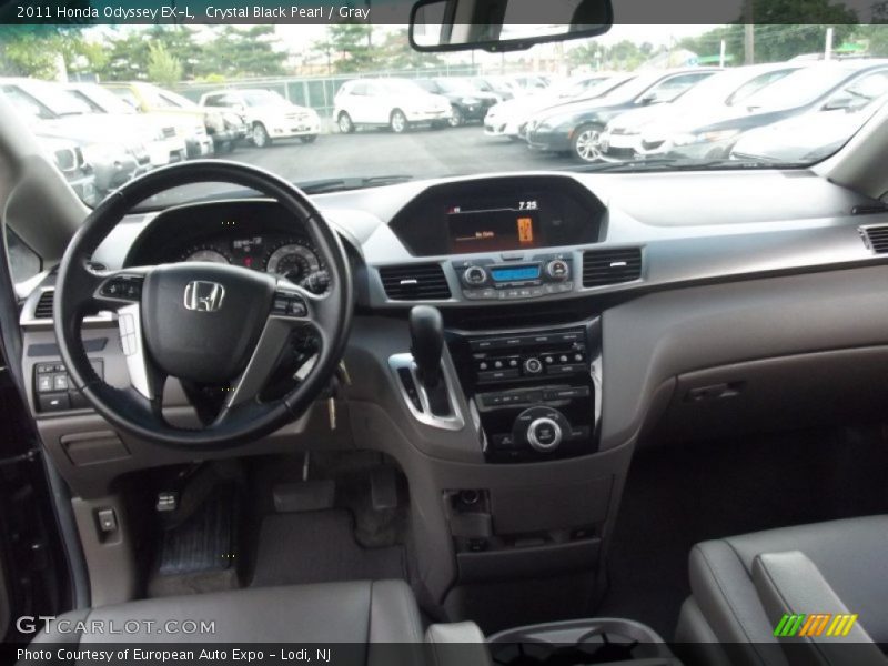 Crystal Black Pearl / Gray 2011 Honda Odyssey EX-L