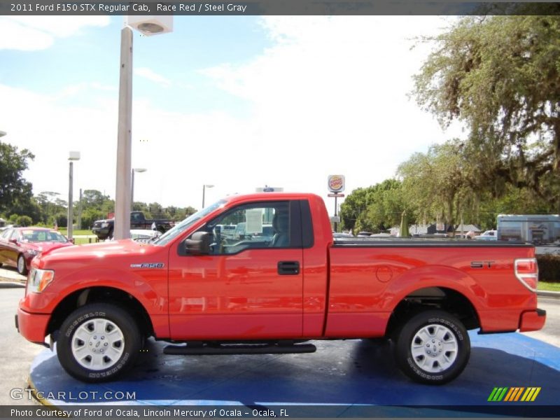 Race Red / Steel Gray 2011 Ford F150 STX Regular Cab