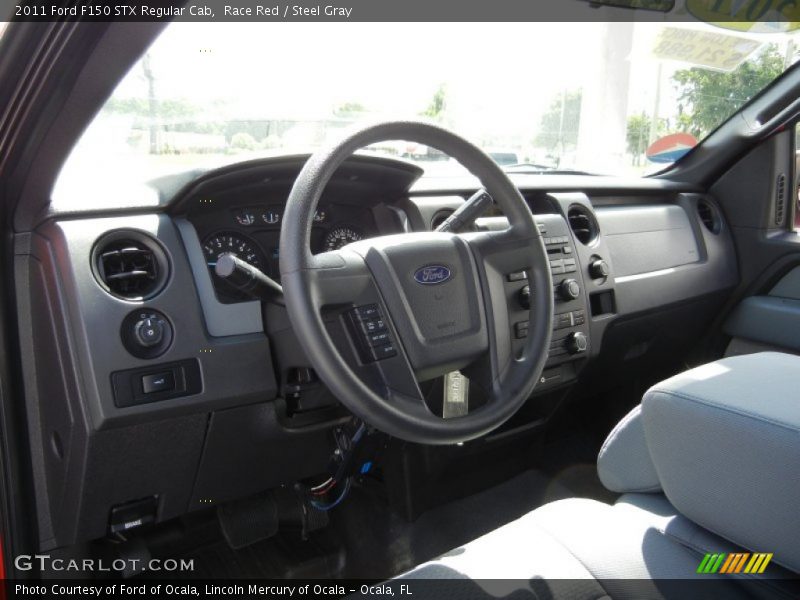 Race Red / Steel Gray 2011 Ford F150 STX Regular Cab