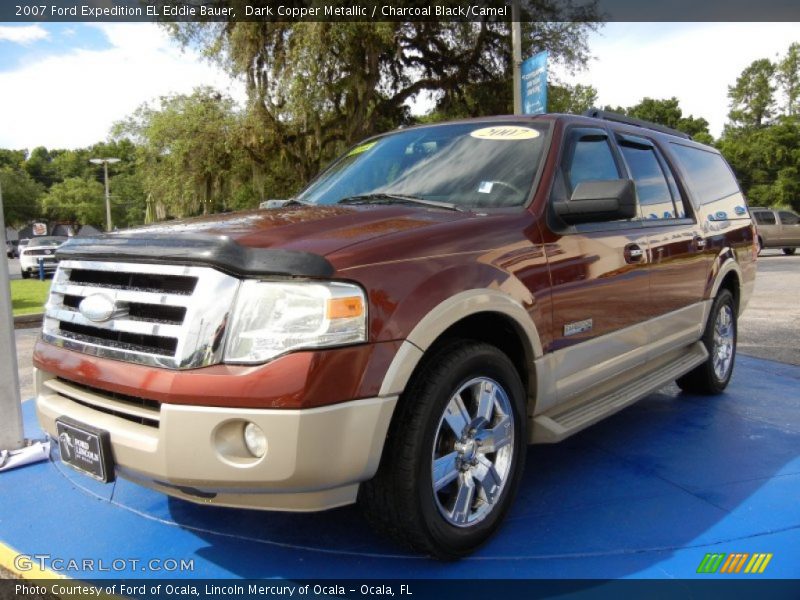 Dark Copper Metallic / Charcoal Black/Camel 2007 Ford Expedition EL Eddie Bauer