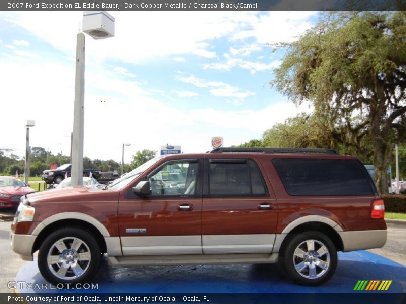 Dark Copper Metallic / Charcoal Black/Camel 2007 Ford Expedition EL Eddie Bauer