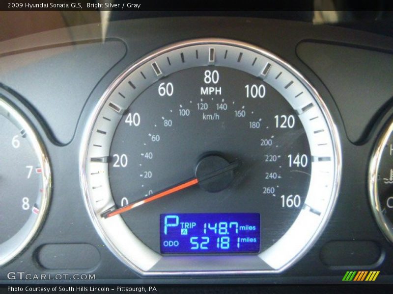 Bright Silver / Gray 2009 Hyundai Sonata GLS