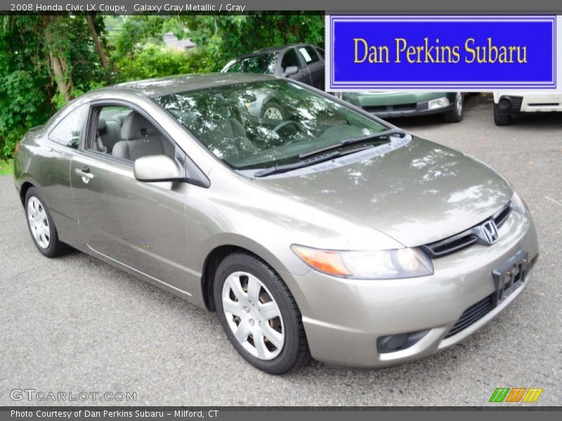 Galaxy Gray Metallic / Gray 2008 Honda Civic LX Coupe