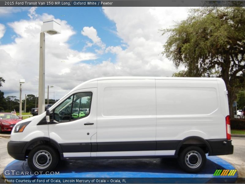 Oxford White / Pewter 2015 Ford Transit Van 150 MR Long