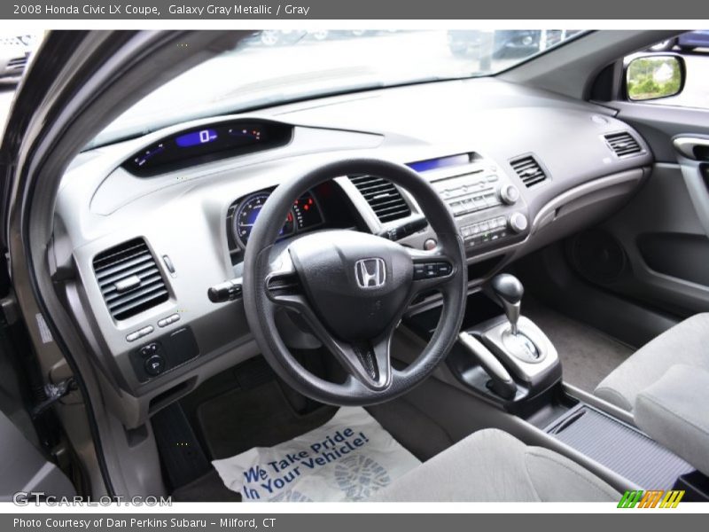 Galaxy Gray Metallic / Gray 2008 Honda Civic LX Coupe