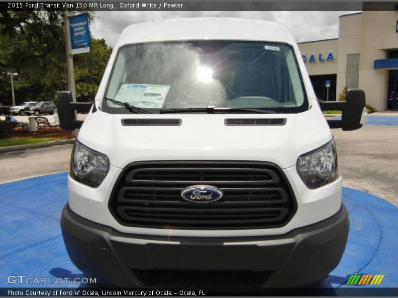 Oxford White / Pewter 2015 Ford Transit Van 150 MR Long