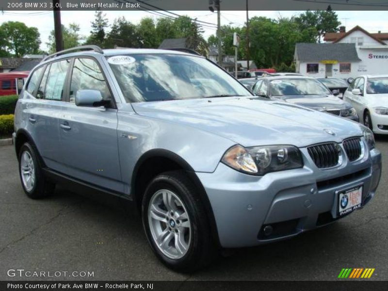 Blue Water Metallic / Black 2006 BMW X3 3.0i