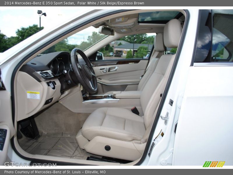 Polar White / Silk Beige/Espresso Brown 2014 Mercedes-Benz E 350 Sport Sedan