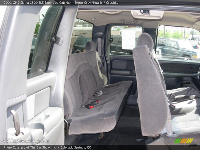 Storm Gray Metallic / Graphite 2001 GMC Sierra 1500 SLE Extended Cab 4x4