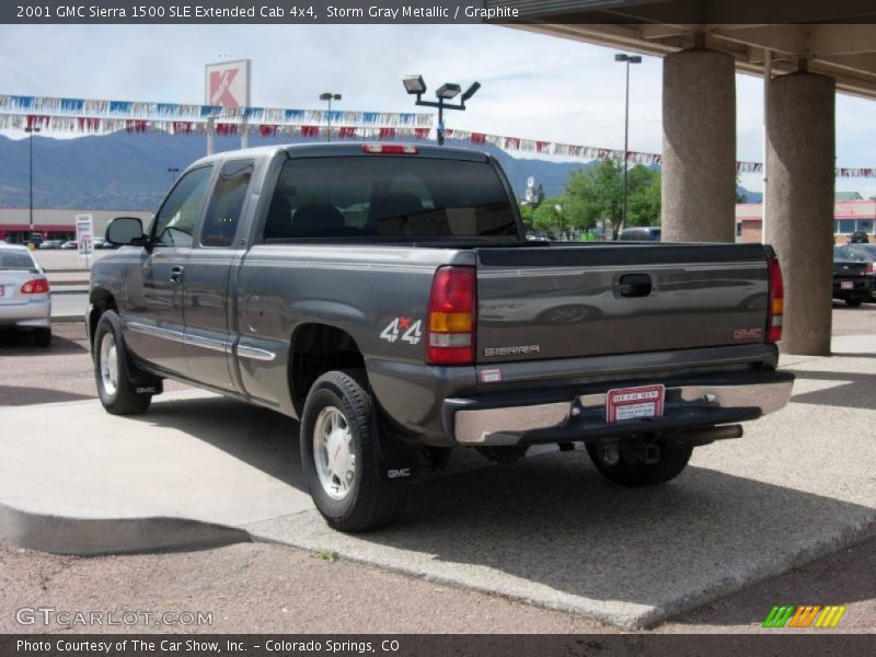 Storm Gray Metallic / Graphite 2001 GMC Sierra 1500 SLE Extended Cab 4x4