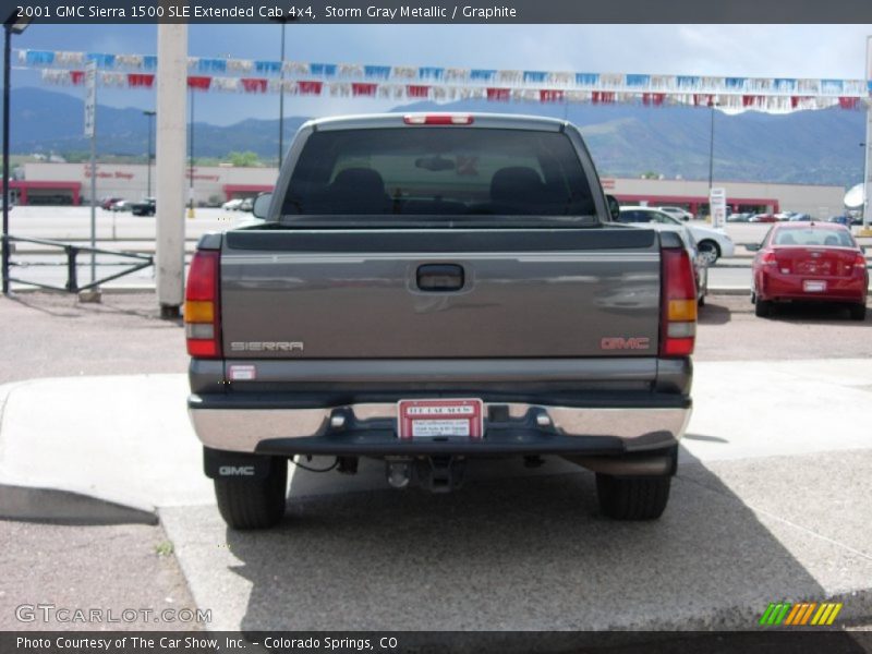 Storm Gray Metallic / Graphite 2001 GMC Sierra 1500 SLE Extended Cab 4x4