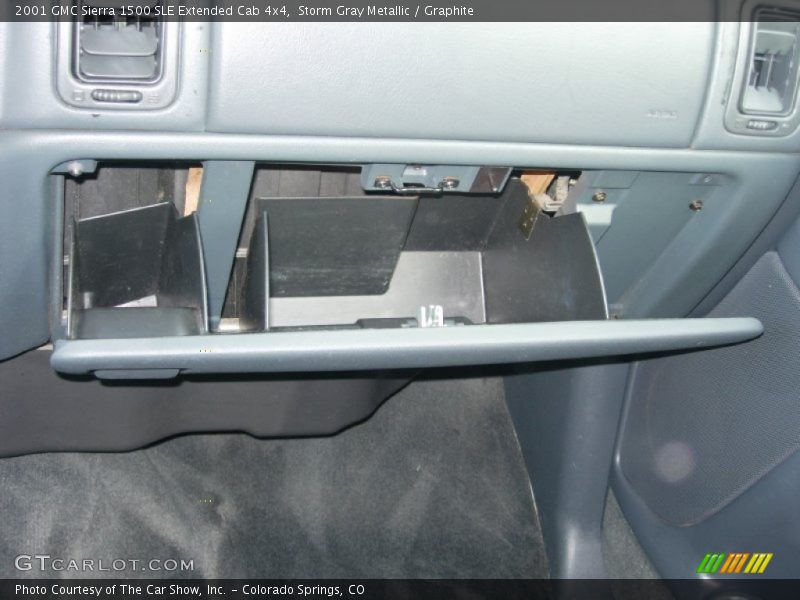 Storm Gray Metallic / Graphite 2001 GMC Sierra 1500 SLE Extended Cab 4x4