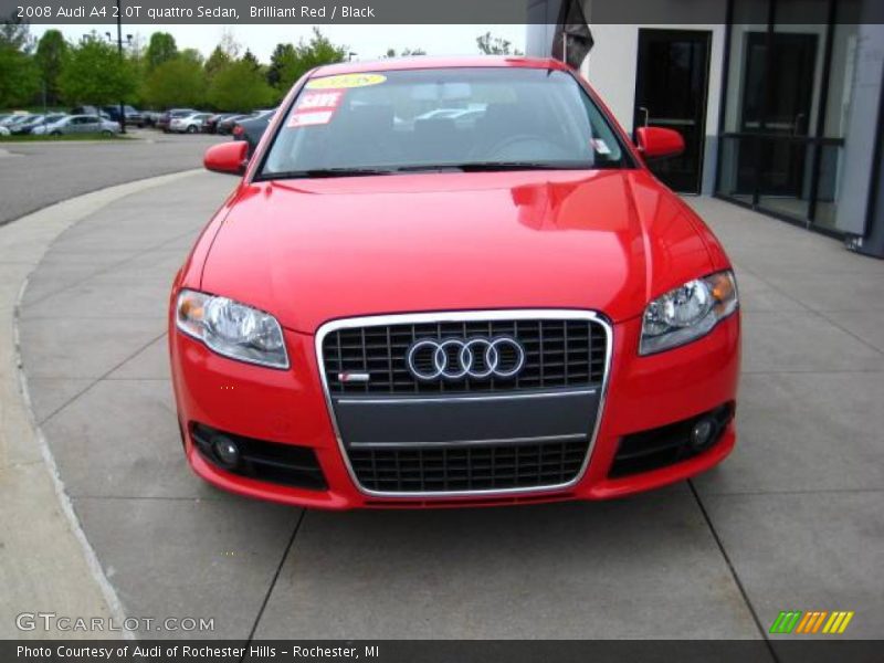 Brilliant Red / Black 2008 Audi A4 2.0T quattro Sedan
