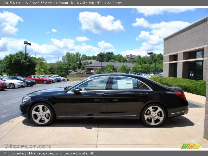 Black / Silk Beige/Espresso Brown 2015 Mercedes-Benz S 550 4Matic Sedan