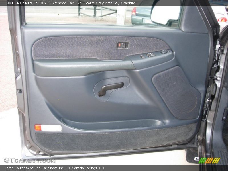 Storm Gray Metallic / Graphite 2001 GMC Sierra 1500 SLE Extended Cab 4x4