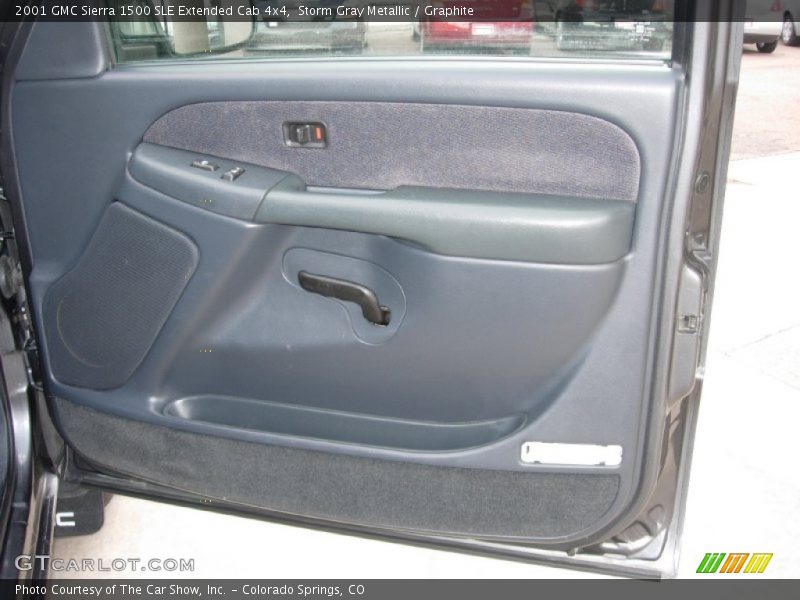 Storm Gray Metallic / Graphite 2001 GMC Sierra 1500 SLE Extended Cab 4x4