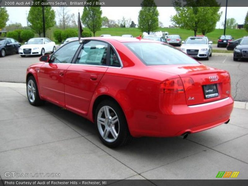 Brilliant Red / Black 2008 Audi A4 2.0T quattro Sedan