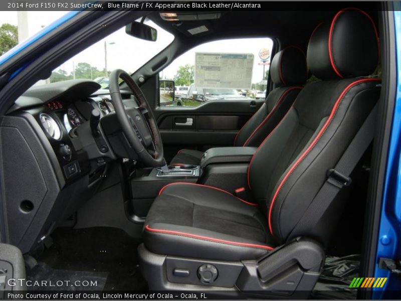 Blue Flame / FX Appearance Black Leather/Alcantara 2014 Ford F150 FX2 SuperCrew