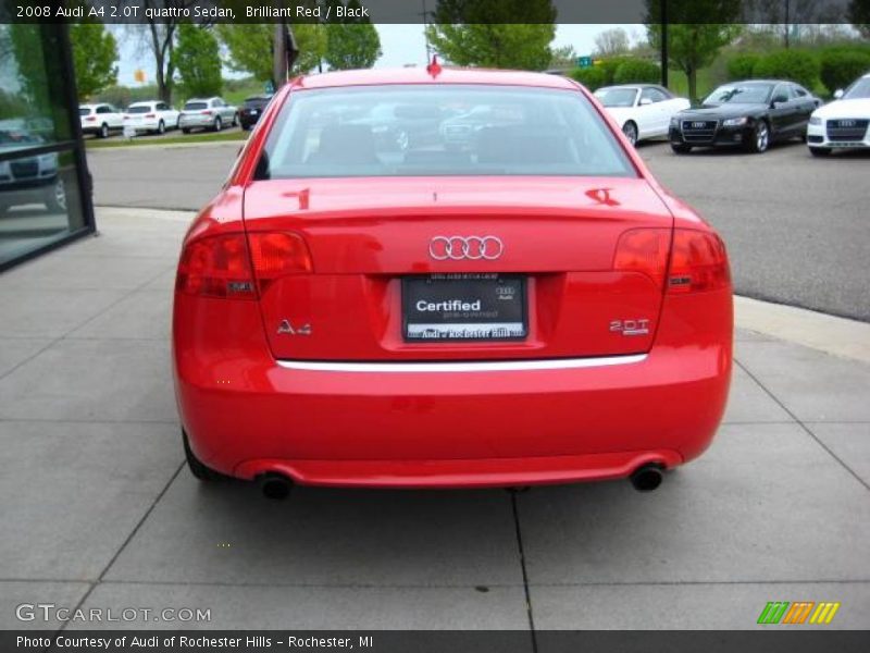 Brilliant Red / Black 2008 Audi A4 2.0T quattro Sedan