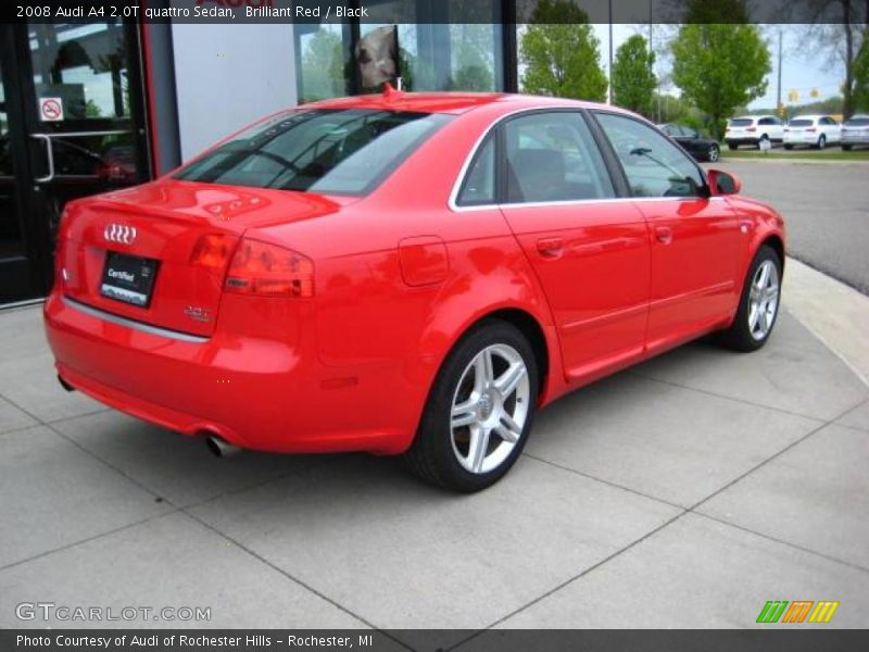 Brilliant Red / Black 2008 Audi A4 2.0T quattro Sedan