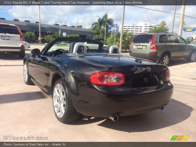 Sparkling Black Mica / Spicy Mocha 2013 Mazda MX-5 Miata Grand Touring Hard Top Roadster