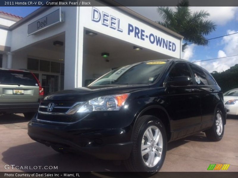 Crystal Black Pearl / Black 2011 Honda CR-V EX