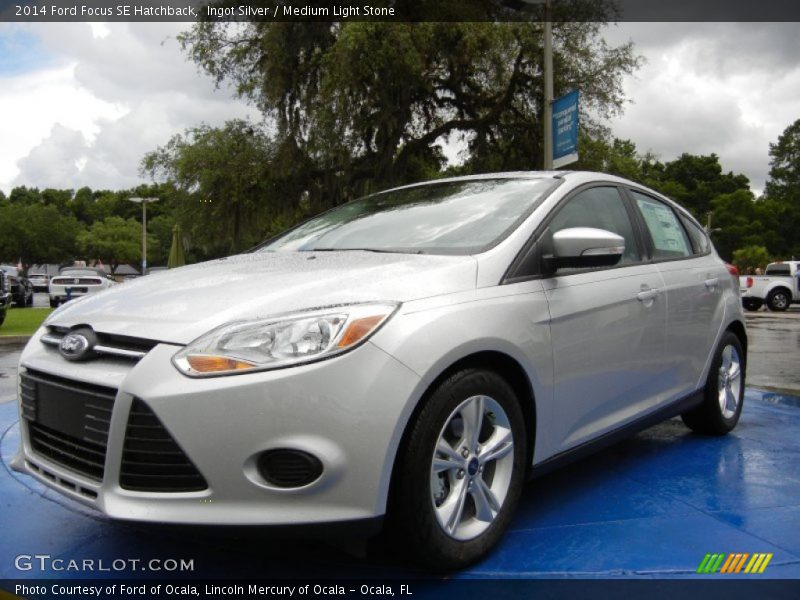 Ingot Silver / Medium Light Stone 2014 Ford Focus SE Hatchback