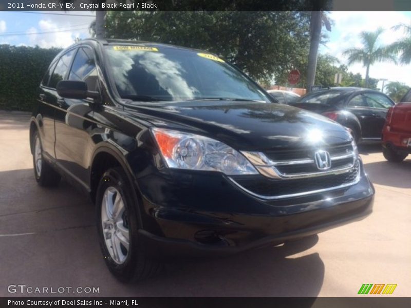 Crystal Black Pearl / Black 2011 Honda CR-V EX