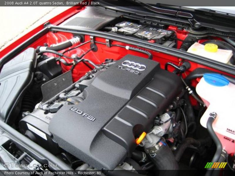 Brilliant Red / Black 2008 Audi A4 2.0T quattro Sedan
