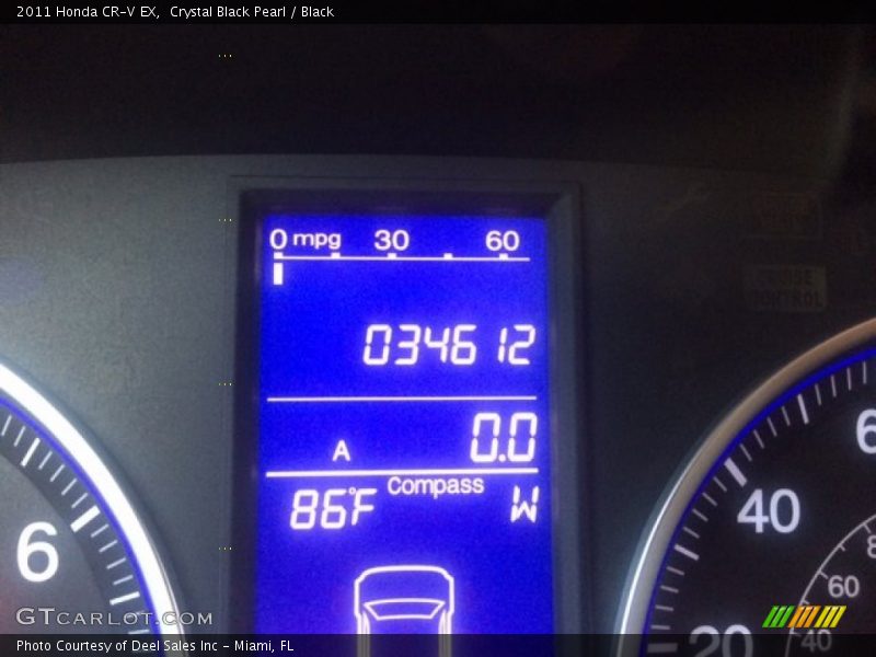 Crystal Black Pearl / Black 2011 Honda CR-V EX