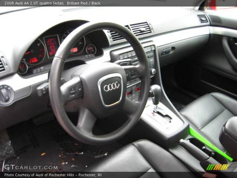 Brilliant Red / Black 2008 Audi A4 2.0T quattro Sedan