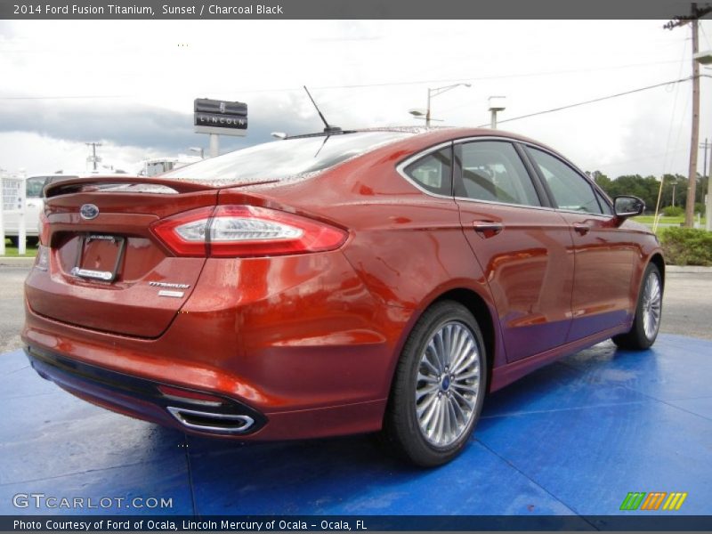 Sunset / Charcoal Black 2014 Ford Fusion Titanium