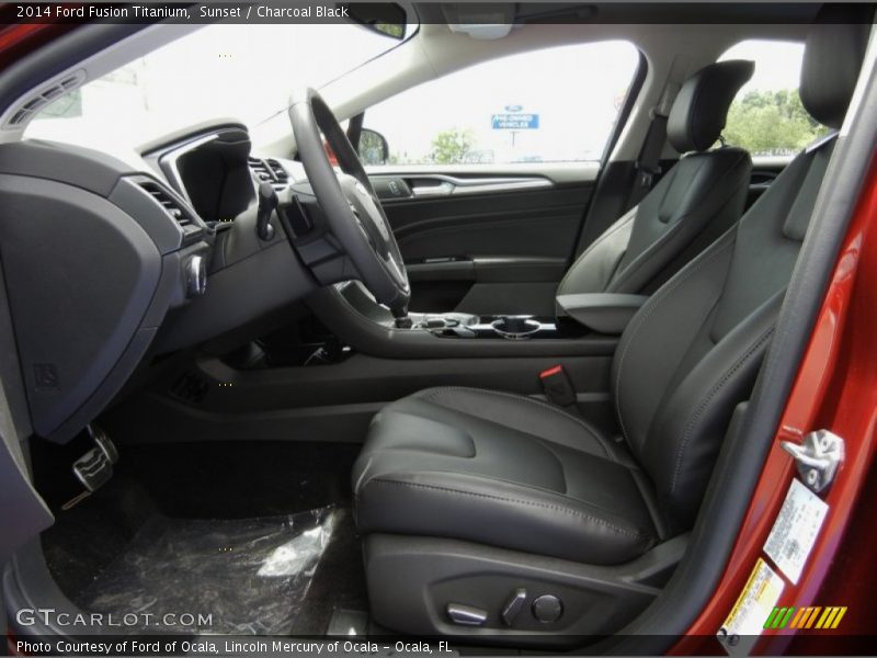 Sunset / Charcoal Black 2014 Ford Fusion Titanium