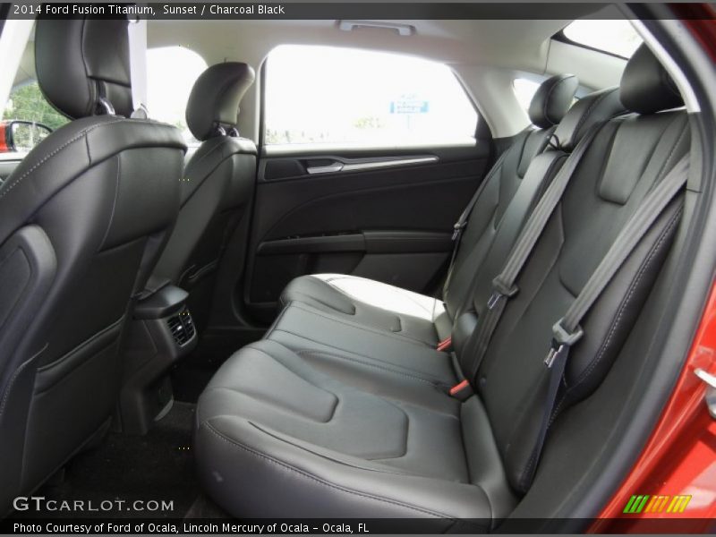 Sunset / Charcoal Black 2014 Ford Fusion Titanium